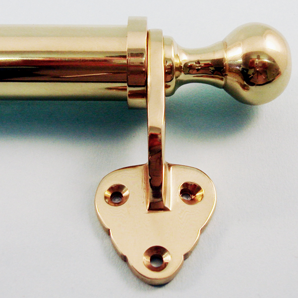 THD202B/PB • 220mm [140mm c/c] • Polished Brass • Bar Handle Sash Lift With Ball Ends